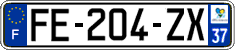 French license plate, SIV (ordinary)