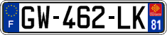 French license plate, SIV (ordinary)
