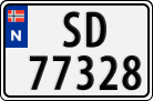 License plate of Norway, Cars