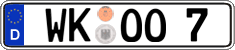 German license plate, Regular plates
