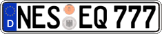 German license plate, Regular plates