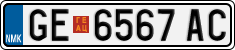License plate of North Macedonia, Regular plates (2012)