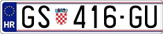 License plate of Croatia, Regular plates
