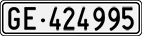 License plate of Switzerland, Cars