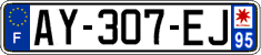 French license plate, SIV (ordinary)