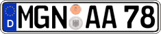 German license plate, Regular plates