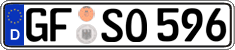 German license plate, Regular plates