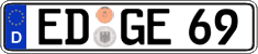 German license plate, Regular plates