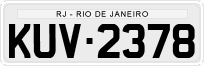 License plate of Brazil, Private owners (1990)