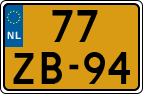 License plate of the Netherlands, Commercial Vehicles (1951-1994 system)