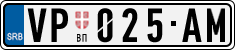 License plate of Serbia, Cars