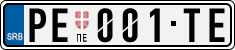 License plate of Serbia, Cars