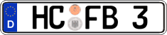 German license plate, Regular plates