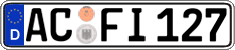 German license plate, Regular plates