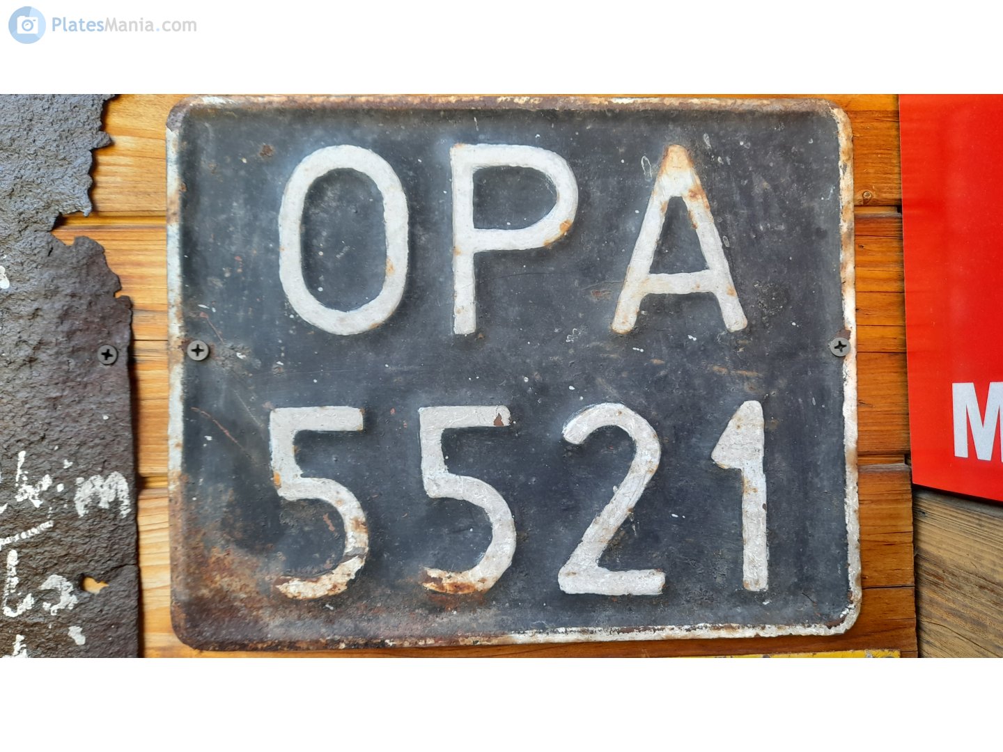 OPA 5521, License plate without vehicle 