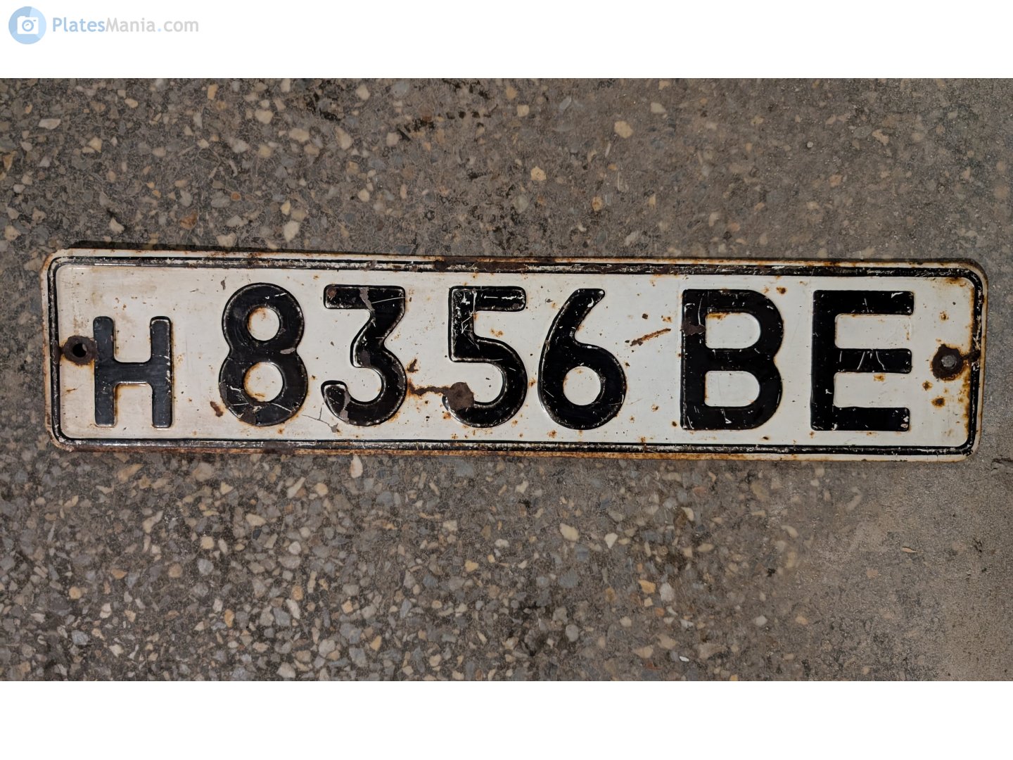 н 8356 ВЕ, License plate without vehicle 