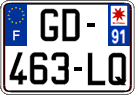 French license plate, SIV (ordinary)