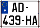 French license plate, SIV (ordinary)