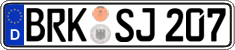 German license plate, Regular plates