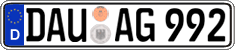 German license plate, Regular plates
