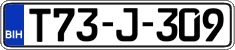 License plate of Bosnia and Herzegovina, Regular plates