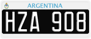 License plate of Argentina, Cars (1995, ABC 123)