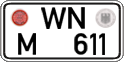German license plate, Regular plates