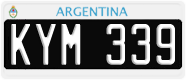 License plate of Argentina, Cars (1995, ABC 123)