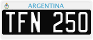 License plate of Argentina, Cars (1995, ABC 123)