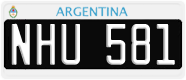 License plate of Argentina, Cars (1995, ABC 123)
