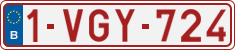 License plate of Belgium, Regular plates (2010)