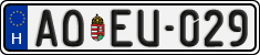 license plates of Hungary, Regular plates (2022)
