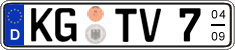 German license plate, Seasonal plates
