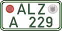 German license plate, Regular plates
