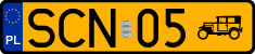 License plates of Poland, Oldtimers