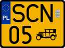 License plates of Poland, Oldtimers