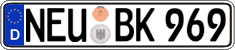 German license plate, Regular plates