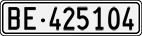 License plate of Switzerland, Cars