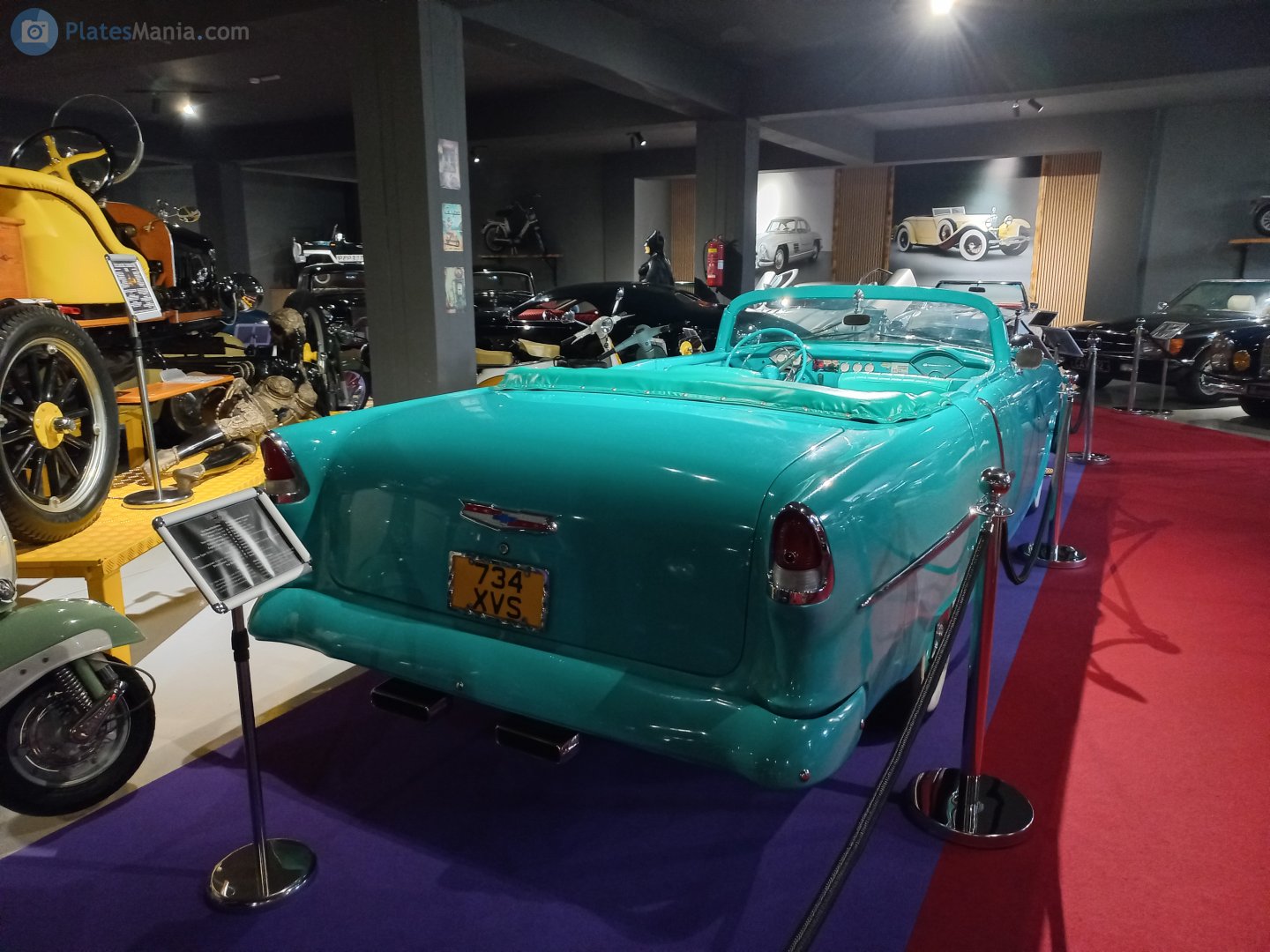 734XVS, Chevrolet Bel Air 2nd gen 1956 2-door Convertible (2434; A-body), 1st facelift, 1955–1956