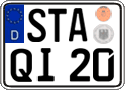 German license plate, Regular plates