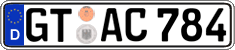 German license plate, Regular plates