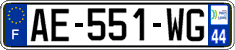 French license plate, SIV (ordinary)
