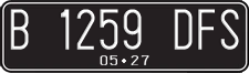 License plate of Indonesia, Regular plates