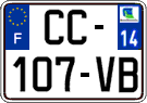 French license plate, SIV (ordinary)