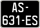 French license plate, SIV (oldtimers)
