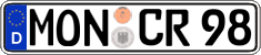 German license plate, Regular plates