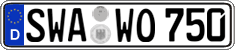 German license plate, Regular plates