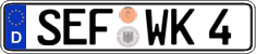 German license plate, Regular plates