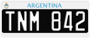 License plate of Argentina, Cars (1995, ABC 123)