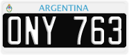 License plate of Argentina, Cars (1995, ABC 123)